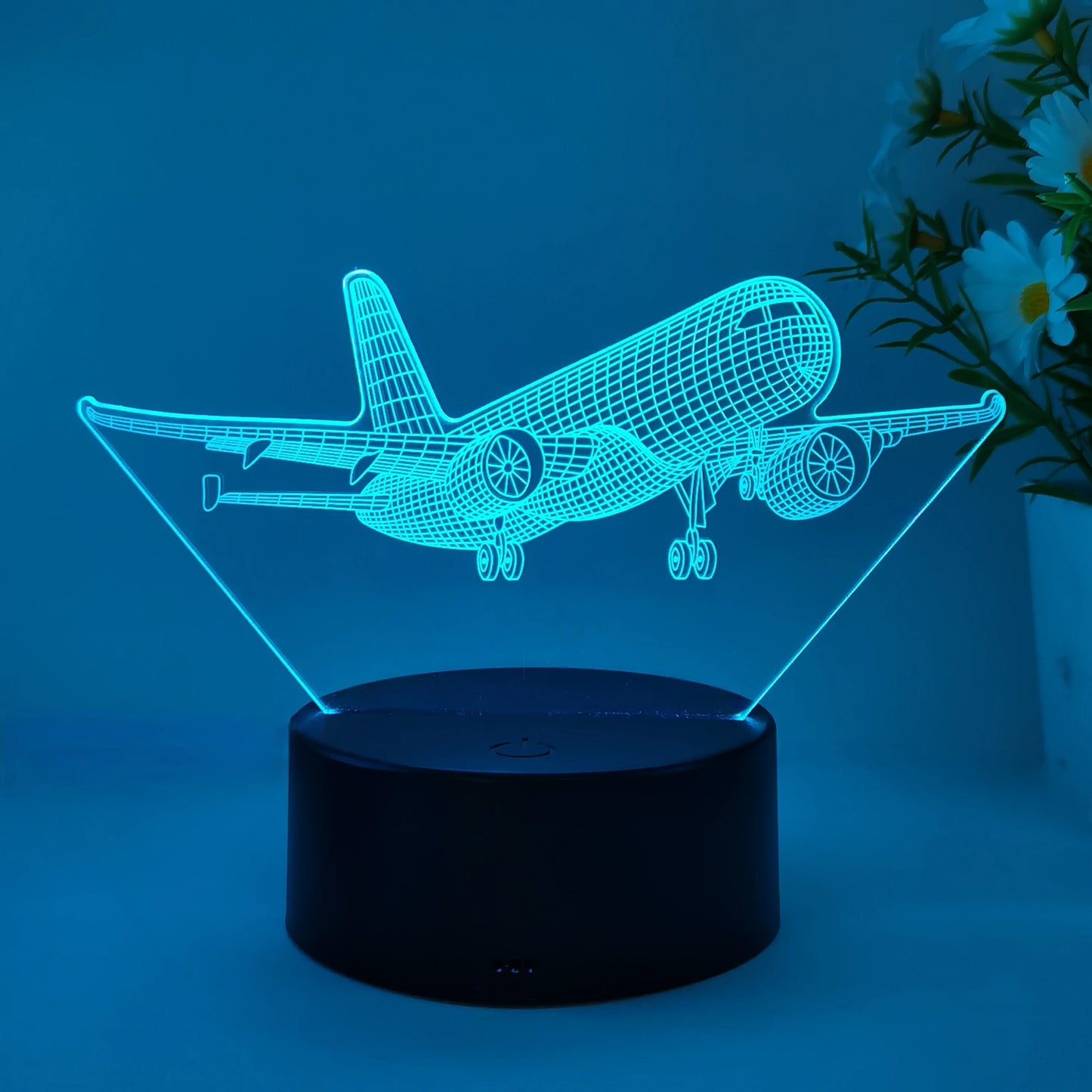 1pc aircraft model 3D night light, USB interface, flying enthusiasts collection of gift table lights, holiday decorative lights.