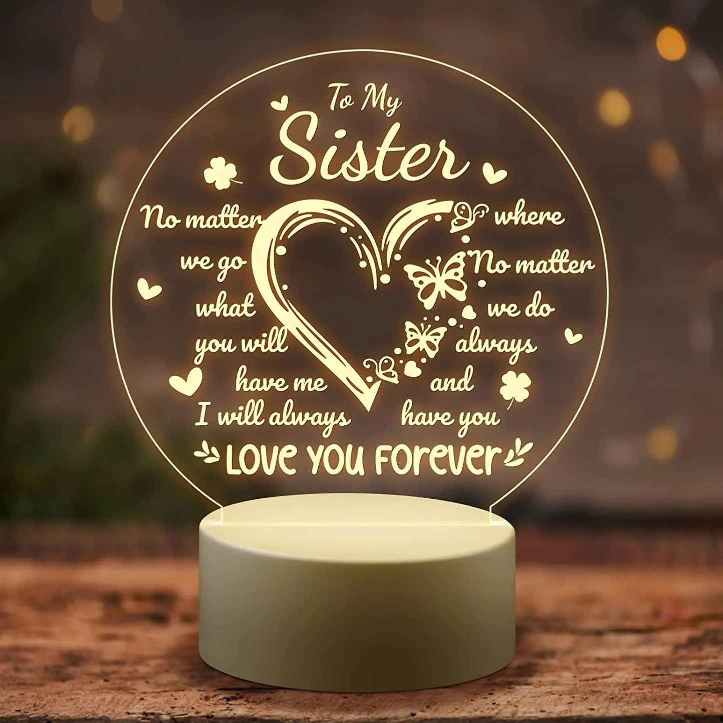 3D Led Night Light Gifts for Sisters