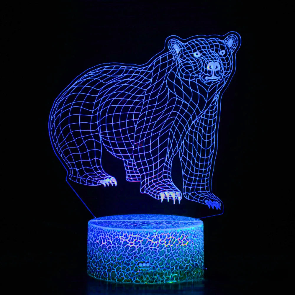3D Creative Bear acrylic night lamp